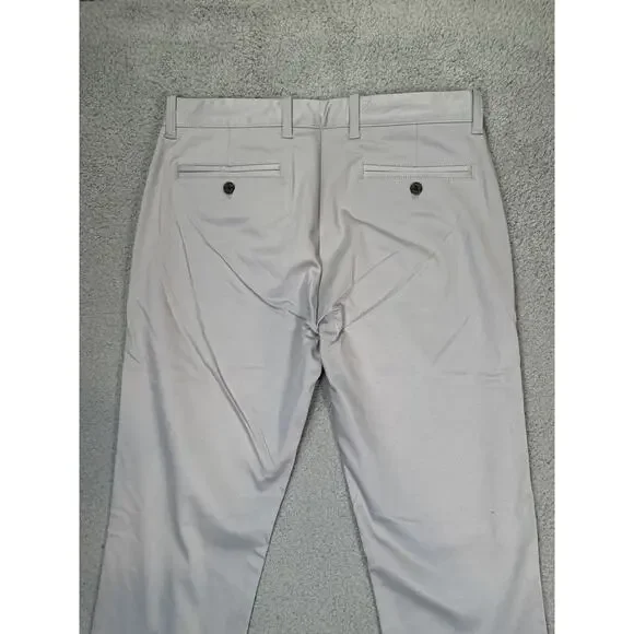 NWT Nifty Genius Chino Pants Mens 32 Stretch Classic Straight Leg Light Gray - Picture 13 of 13